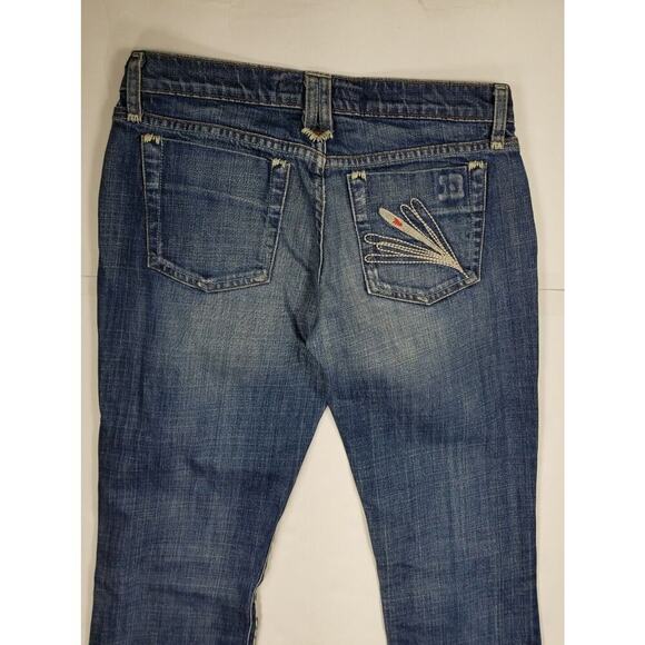 Joe's Jeans Womens Sz 27 x 34.5 Flare Embroidered Denim Western Y2K 90s Festival - Picture 11 of 12